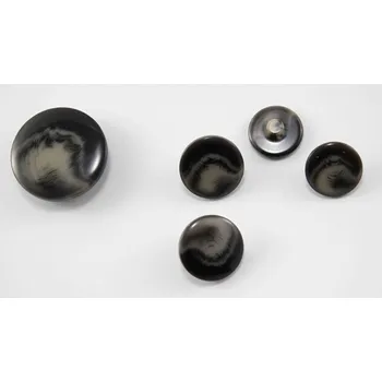 Knoflík Knoflík se spodním přišitím - šedý melír - průměr 1,7 cm