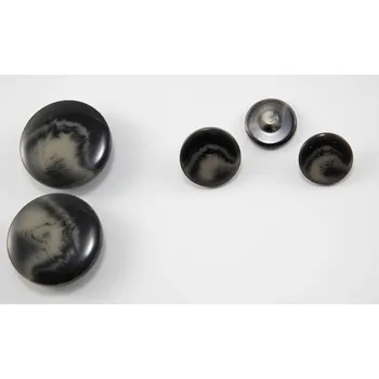 Knoflík Knoflík se spodním přišitím - šedý melír - průměr 2,7 cm