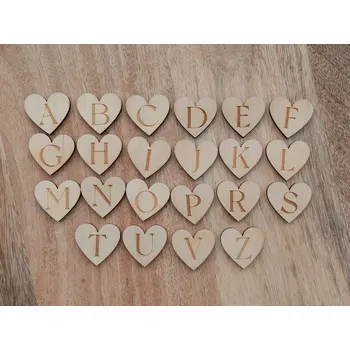 Dřevěná písmena, typ 3 - 2,5 cm (Písmena vyrobená z překližky)