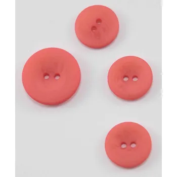 Knoflík Dírkový knoflík perleťový - tmavě lososový - průměr 1,5 cm