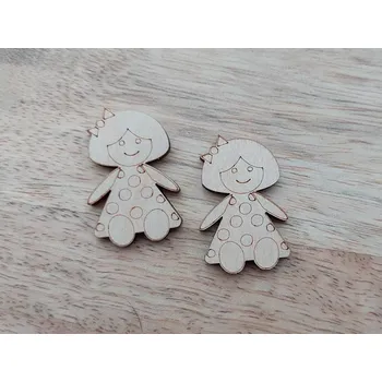 Panenka Dřevěná panenka - 3 cm