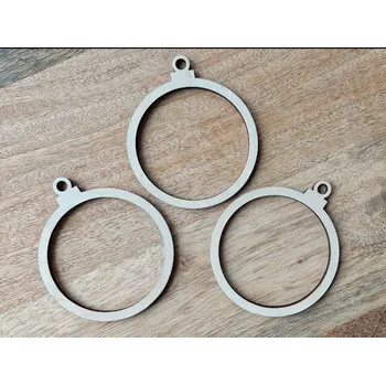 Vánoční dekorace Dřevěná baňka, průměr 7 cm