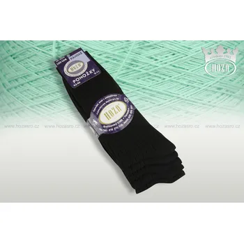 Pánské ponožky Hoza Pánské ponožky žebrované 5/2, 100% bavlna - černé - H013-B Barva: Balíček černý 5párů, Velikost: 39-42