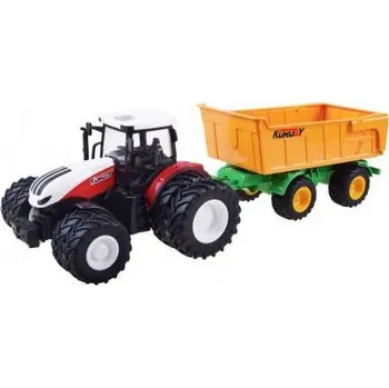 RC model auta Dálkové ovládání gumových kol traktoru + přívěsu RC0601