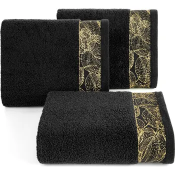 Ručník BAVLNĚNÝ RUČNÍK AGIS 70X140 CM ČERNÁ