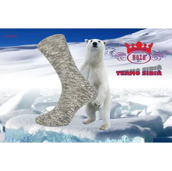 Pánské ponožky H020-Pánské dámské HOZA sibiř od 99kč - H020 Barva: antracit melír, Velikost: 32-33