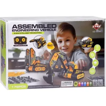 ostatní stavebnice Poskládej si – Stavební vozidla na dálkové ovládání 4v1