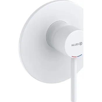 Vodovodní baterie Kludi Bozz Baterie sprchová podomítková - vrchní díl, bílá matná, 387555376