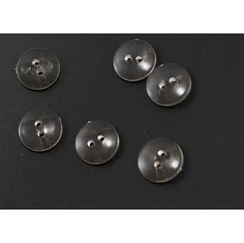 Knoflík Dírkový knoflík průsvitný - kouřově šedý - průměr 1,3 cm