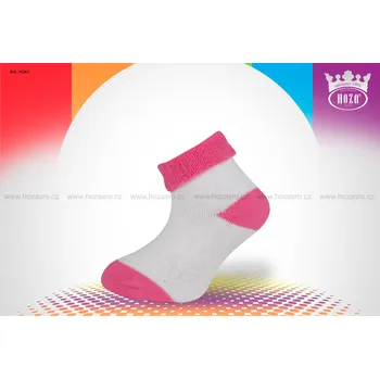 Hoza Kojenecké ponožky FROTÉ - kombinace - H261 Barva: růžová, Velikost: 12-24 měsíců