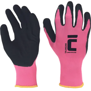 Dílna Cerva Rukavice povrstvené SALANGANA latex růžová 7 S