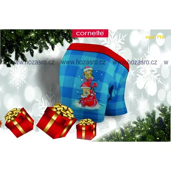 Boxerky Hoza Boxerky Cornette Vánoční - Sexy Santa - VANOCE-00718 Barva: Modrá, Velikost: XXL