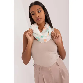 Šála Dámský komín s tečkovaným vzorem model 48164 barva ecru+oranžový