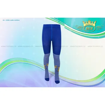 Hoza Dětské punčochové kalhoty - méďa s košíkem - H5000-n4 Barva: tmavá modrá, Velikost: 92-98 cm / 1-2 roky