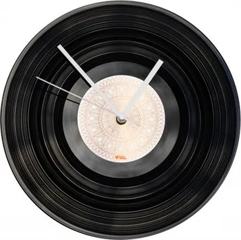 Hodiny Hodiny z vinylových desek - Oko mandaly