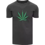 Grafitové pánské bavlněné tričko s potiskem RX4947 Barva: Tmavě Šedá, Velikost: XL