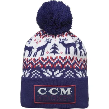 Čepice Kulich ccm holiday deer pom knit navy Tmavě modrá