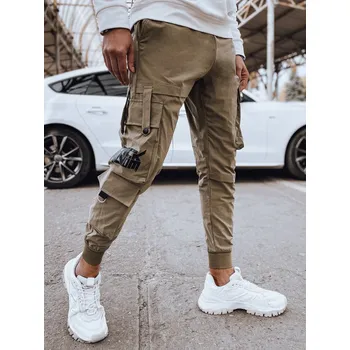 Pánské kalhoty s nakládanými kapsami UX4303 Barva: Béžová, Velikost: XL