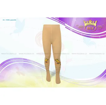 Hoza Dětské punčochové kalhoty - papoušek - H5000-n6 Barva: světlá hnědá, Velikost: 58-62 cm / 0-3 měsíce