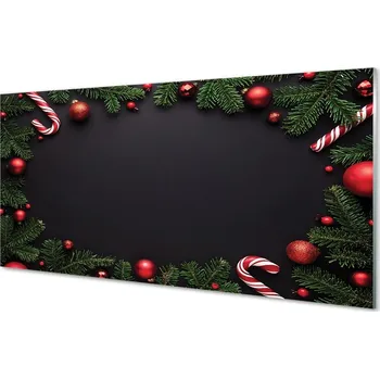 Obraz Obraz na skle Větvičky ozdoby lízátka 125x50 cm 2 Přívěsky