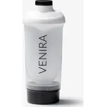 VENIRA shaker se zásobníkem, bílo-černý, 500 ml + 150 ml
