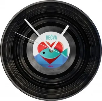 Hodiny Hodiny z vinylových desek - Bečva