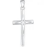 Stříbrný přívěsek křížek se zirkonem