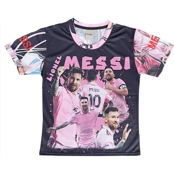 Fotbal Numberoplus Dětské fotbalové tričko - Lionel Messi Pink Velikost: 11 roků (vel.140)