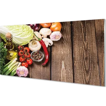 Obraz Obraz na skle Olivový pepř cibule česnek 120x60 cm 4 Přívěsky