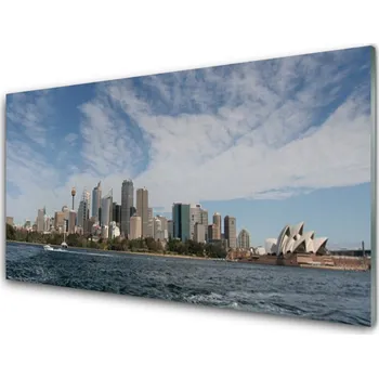 Obraz Obraz na skle Město Moře Domy Sydney 100x50 cm 2 Přívěsky