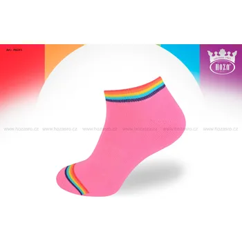 Hoza Dětské kotníkové ponožky - H6245 Barva: růžová, Velikost: 23-26