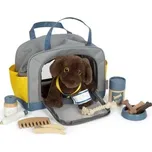 small foot Plyšový pes s pečovatelskou sadou