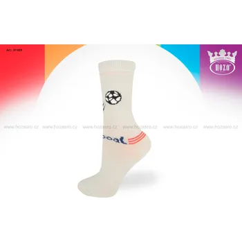 Hoza Dětské ponožky - míč s kopačkou - H1809 Barva: béžová, Velikost: 27-30