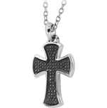 JVD Dámský ocelový přívěsek černý křížek SSSP0004XI9BL00