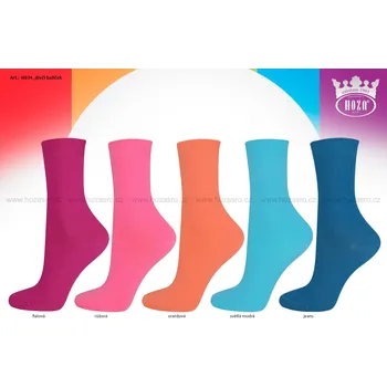 Hoza Dětské ponožky HOZA, hladké - barevný mix - H034-D Barva: balíček, Velikost: 27-30