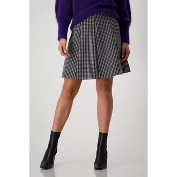 Dámská sukně Monari 8395 šedo-černá kohoutí stopa dílová S