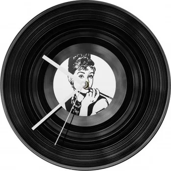 Hodiny Hodiny z vinylových desek - Audrey Hepburn
