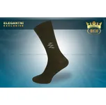 Hoza Pánské společenské ponožky z luxusní bavlny - H050-A Barva: hnědá, Velikost: 39-42