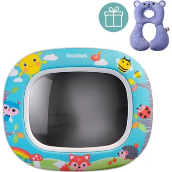 Auto zrcátko BENBAT Zrcadlo dětské Night&Day - lesní kamarádi 0m+ Nákrčník s opěrkou hlavy, myška 1-4r