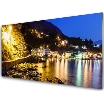 Obraz Obraz na skle Hora Pláž Krajina 125x50 cm 2 Přívěsky