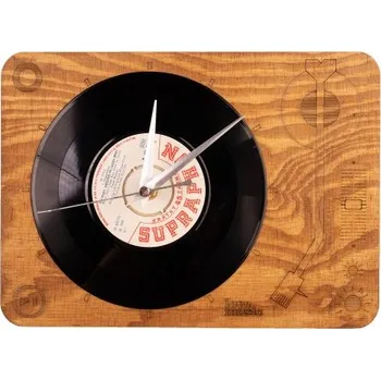 Hodiny Dřevěné hodiny - Gramofon