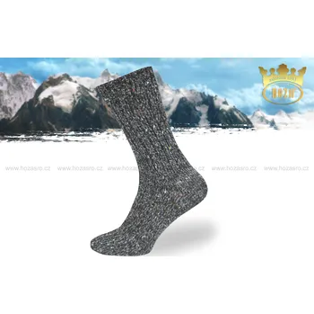Pánské ponožky Pánské ponožky zimní HOZA Molin od 129kč - H022 Barva: černá melír, Velikost: 32-33