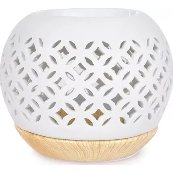 Aroma lampa Keramická aromalampa s krajkovým dekorem, matná bílá