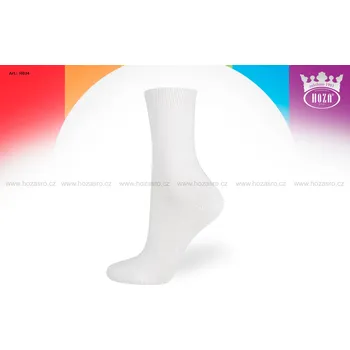 Hoza Dětské ponožky HOZA, hladké - barevný mix - H034-A Barva: Bílá, Velikost: 27-30