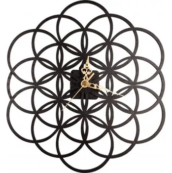 Hodiny Černé hodiny - Květ života