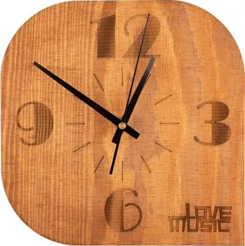 Hodiny Dřevěné hodiny - Rounded