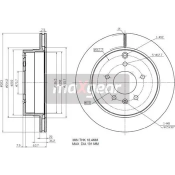Brzdový kotouč Brzdový kotouč MAXGEAR 19-2370