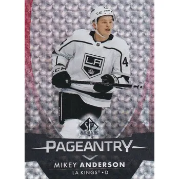 Sběratelská karetní hra insert karta MIKEY ANDERSON 23-24 SP Authentic Pageantry Red číslo P-39