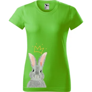 Dámské tričko DOBRÝ TRIKO Dámské tričko s potiskem Králík s korunkou Barva: Červená, Velikost: 2XL