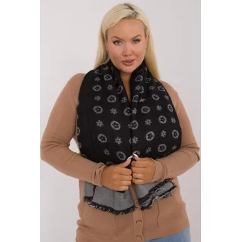 Šála Hřejivá vzorovaná dámská šála model 70161 černá